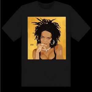 Lauryn Hill art black tee. 🖤